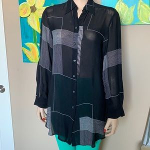 Women’s long sleeve sheer top